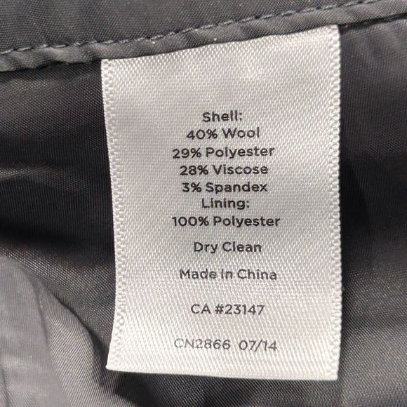 Talbots Pants Women’s 14 Gray White Wool Blend Pinstripe Work Casual Stretch - Picture 13 of 15